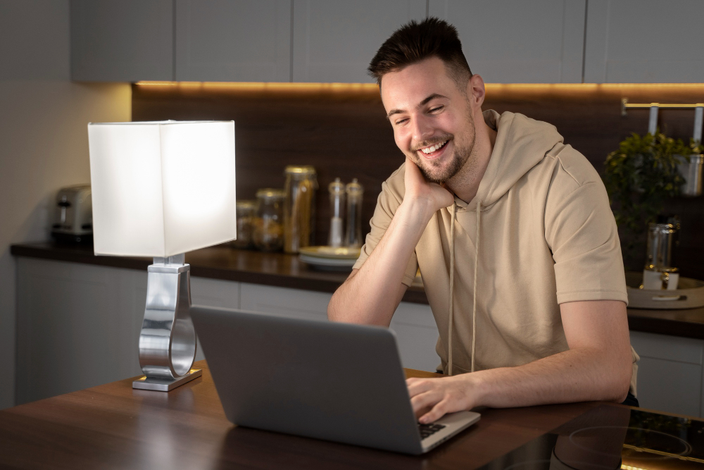 Francesco working remotely